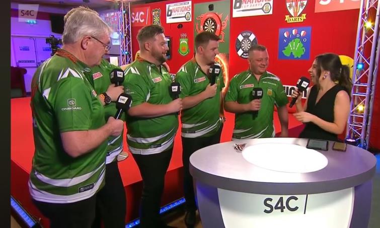  Llew and Co Interviewed on S4C after winning the Six Nations
